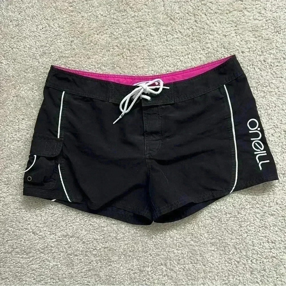 O’Neil Board Shorts Women’s Size 11 Swim Ocean 3”Inseam Black, - Picture 1 of 11